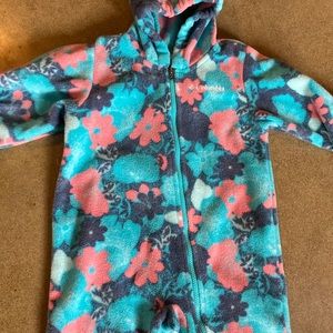 Columbia infant fleece zipper bunting, 6-12 months